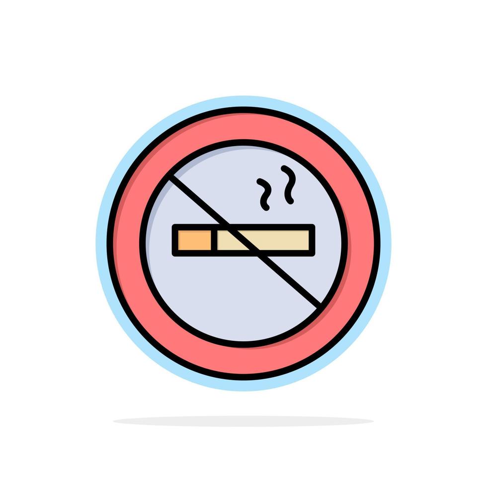 Nee roken roken Nee hotel abstract cirkel achtergrond vlak kleur icoon vector