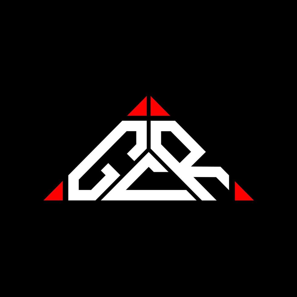 gcr brief logo creatief ontwerp met vector grafisch, gcr gemakkelijk en modern logo in ronde driehoek vorm geven aan.