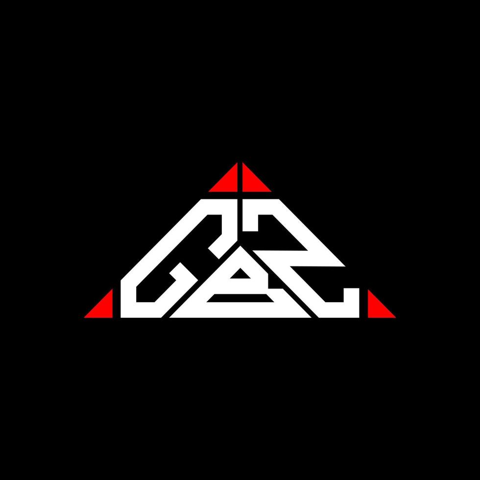 gbz brief logo creatief ontwerp met vector grafisch, gbz gemakkelijk en modern logo in ronde driehoek vorm geven aan.