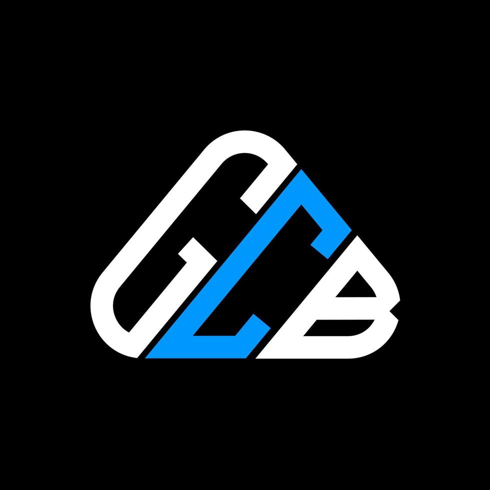 gcb brief logo creatief ontwerp met vector grafisch, gcb gemakkelijk en modern logo in ronde driehoek vorm geven aan.