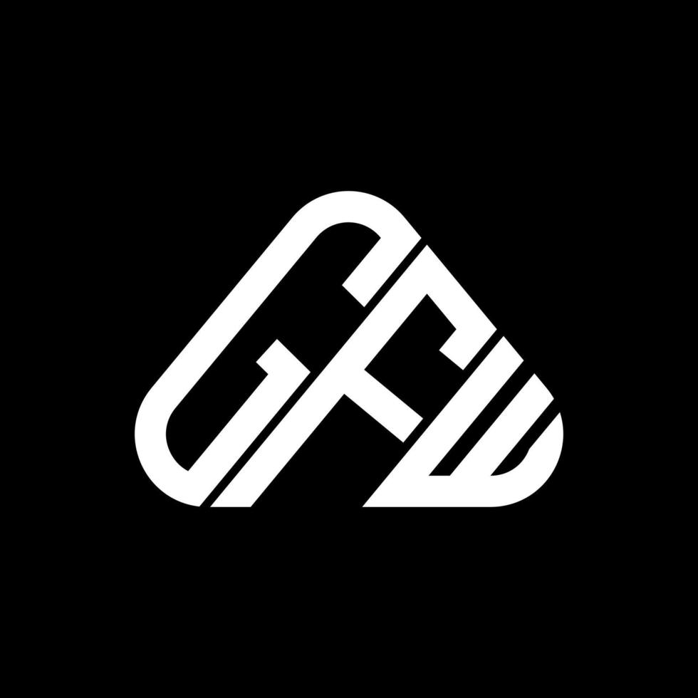 gfw brief logo creatief ontwerp met vector grafisch, gfw gemakkelijk en modern logo.