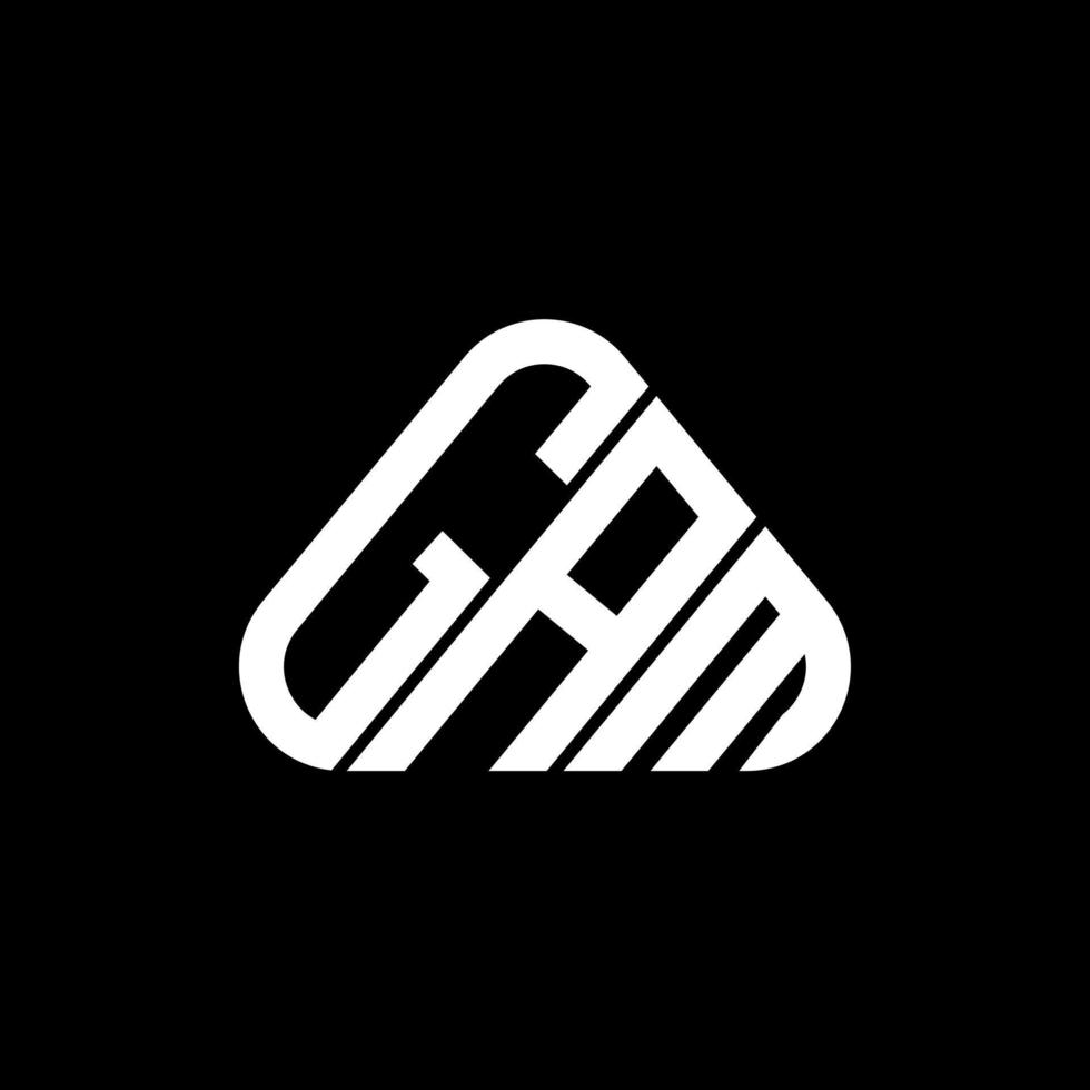 gam brief logo creatief ontwerp met vector grafisch, gam gemakkelijk en modern logo in ronde driehoek vorm geven aan.