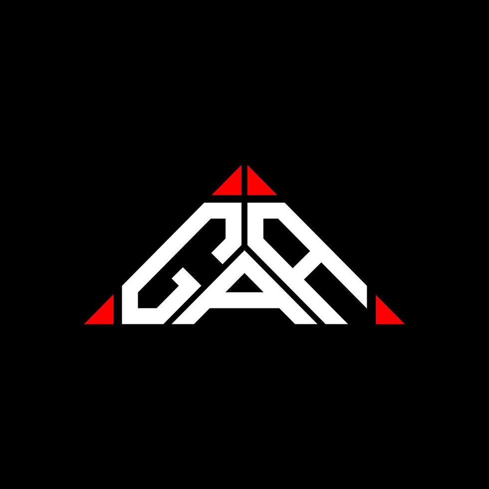 gaa brief logo creatief ontwerp met vector grafisch, gaa gemakkelijk en modern logo in ronde driehoek vorm geven aan.