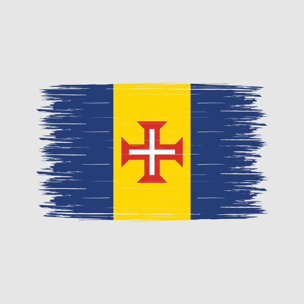 Madeira vlag borstel vector