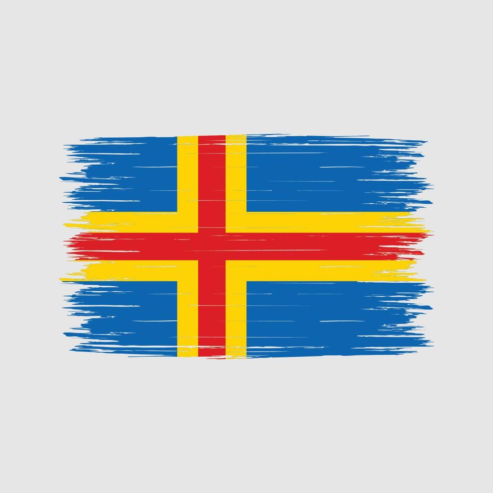 aland eilanden vlag borstel vector