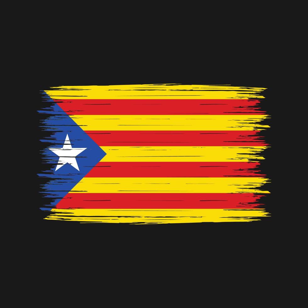 Catalonië vlag borstel vector