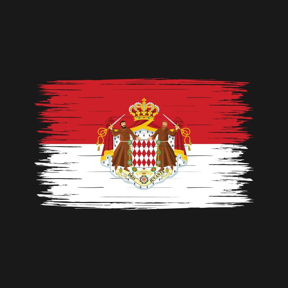 Monaco vlag borstel vector