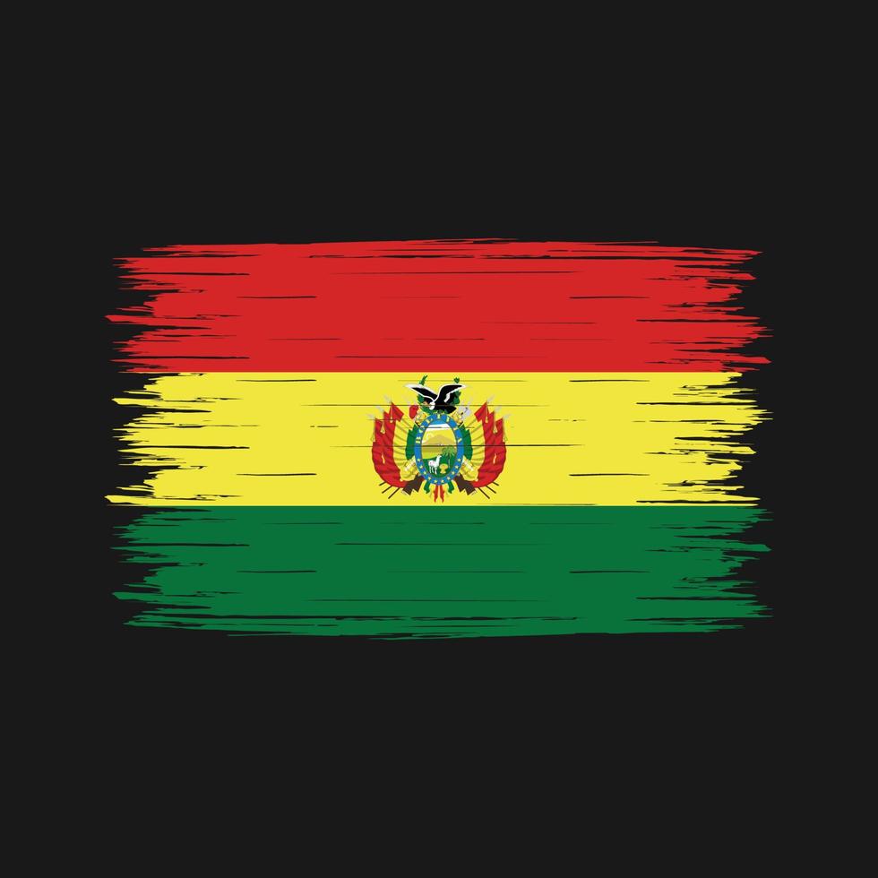 vlag borstel van Bolivia vector