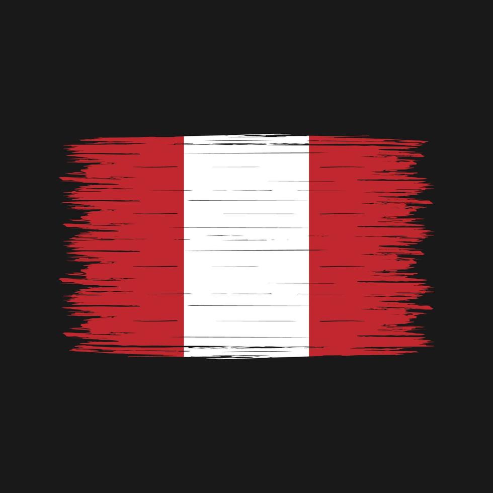 Peru vlag borstel vector