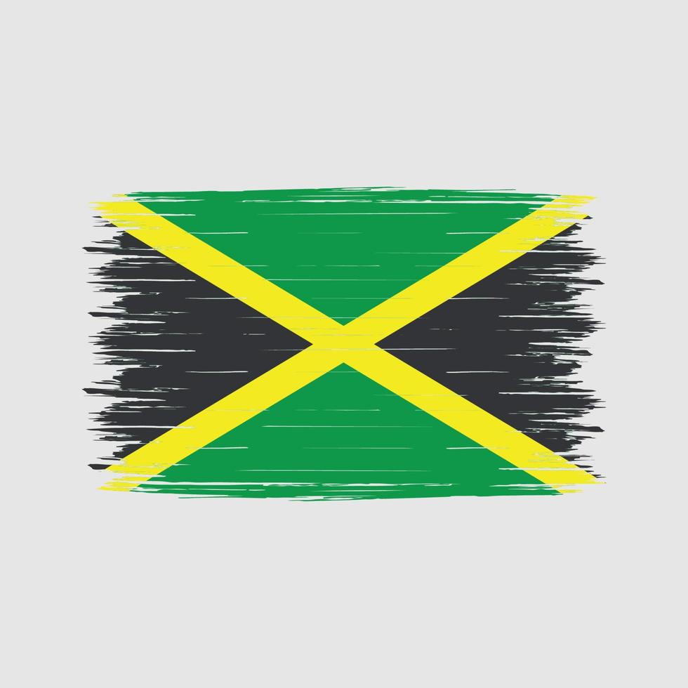 Jamaica vlag borstel flag vector