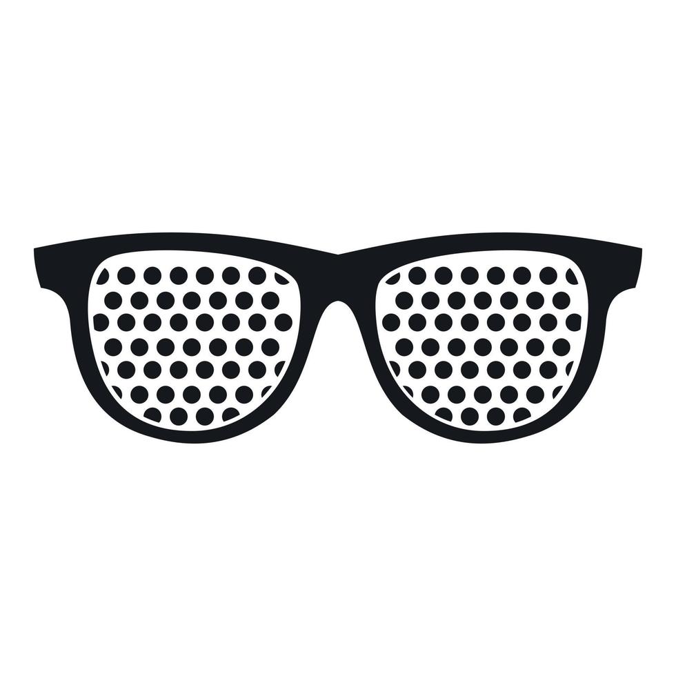 zwart gaatje bril icoon, gemakkelijk stijl vector