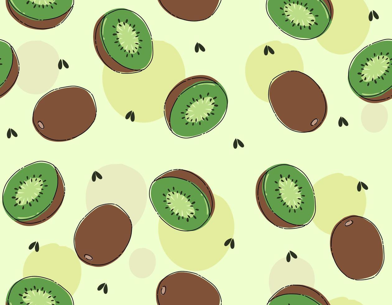 tekening kiwi naadloos patroon vector