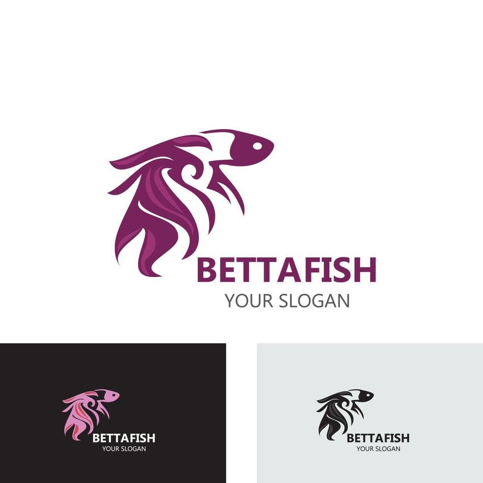 betta vis modern logo stijl ontwerp vector illustratie