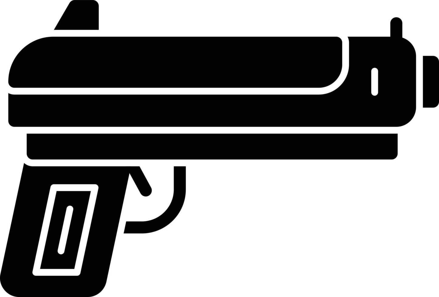 pistool glyph icoon vector