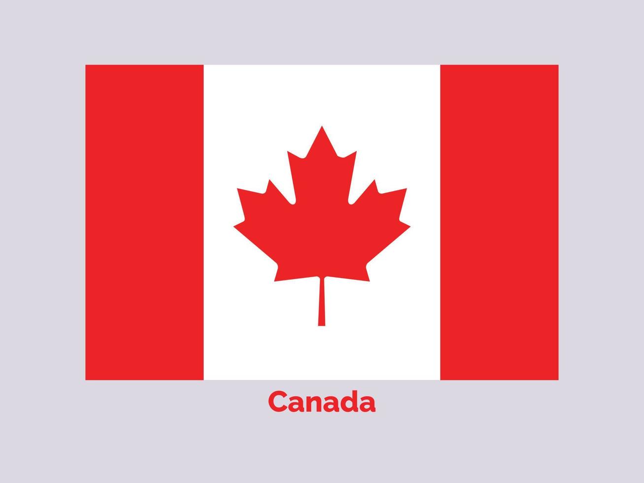 Canada land vlaggen naam in de wereld vector