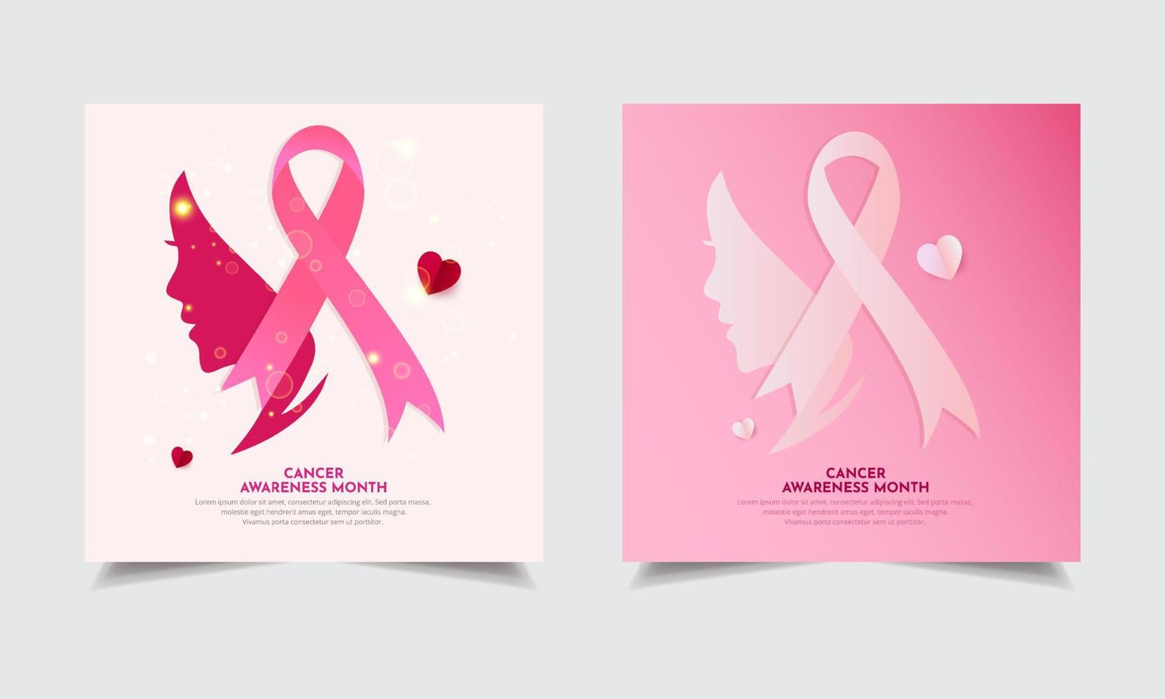 gelukkig Internationale borst kanker dag ontwerp verhalen verzameling. borst kanker dag ontwerp met roze lint vector. vector