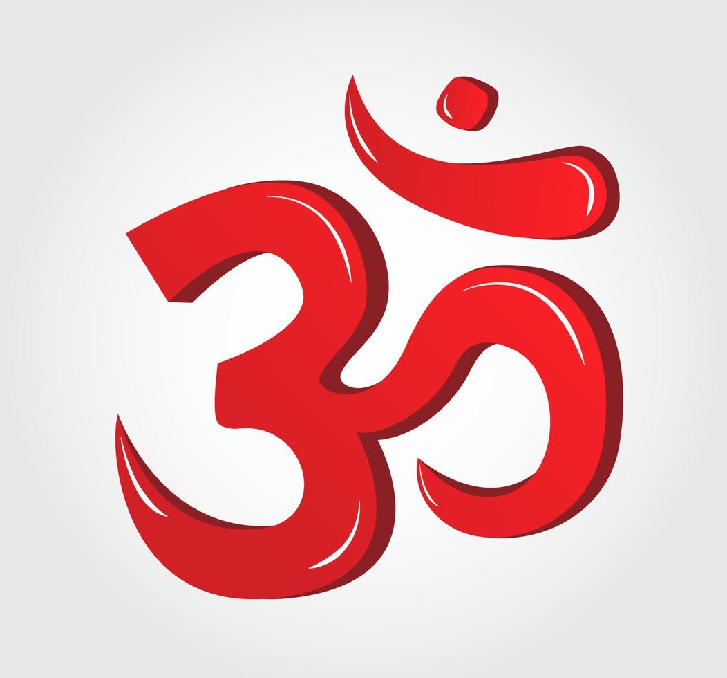 om geïsoleerd Hindoe religieus symbool gelukkig diwali Indisch geestelijk teken vector