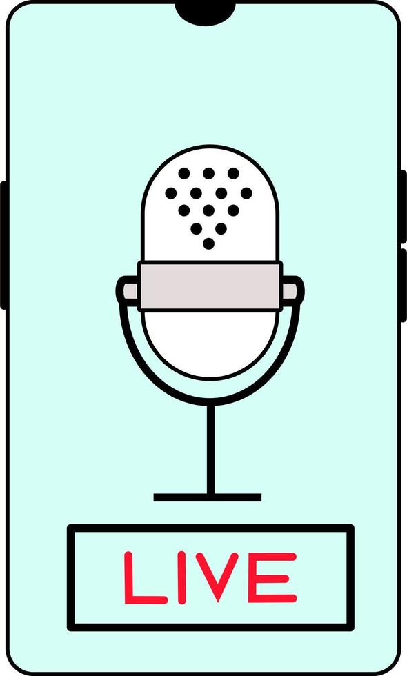 podcast audio speler koppel, vector ontwerp.