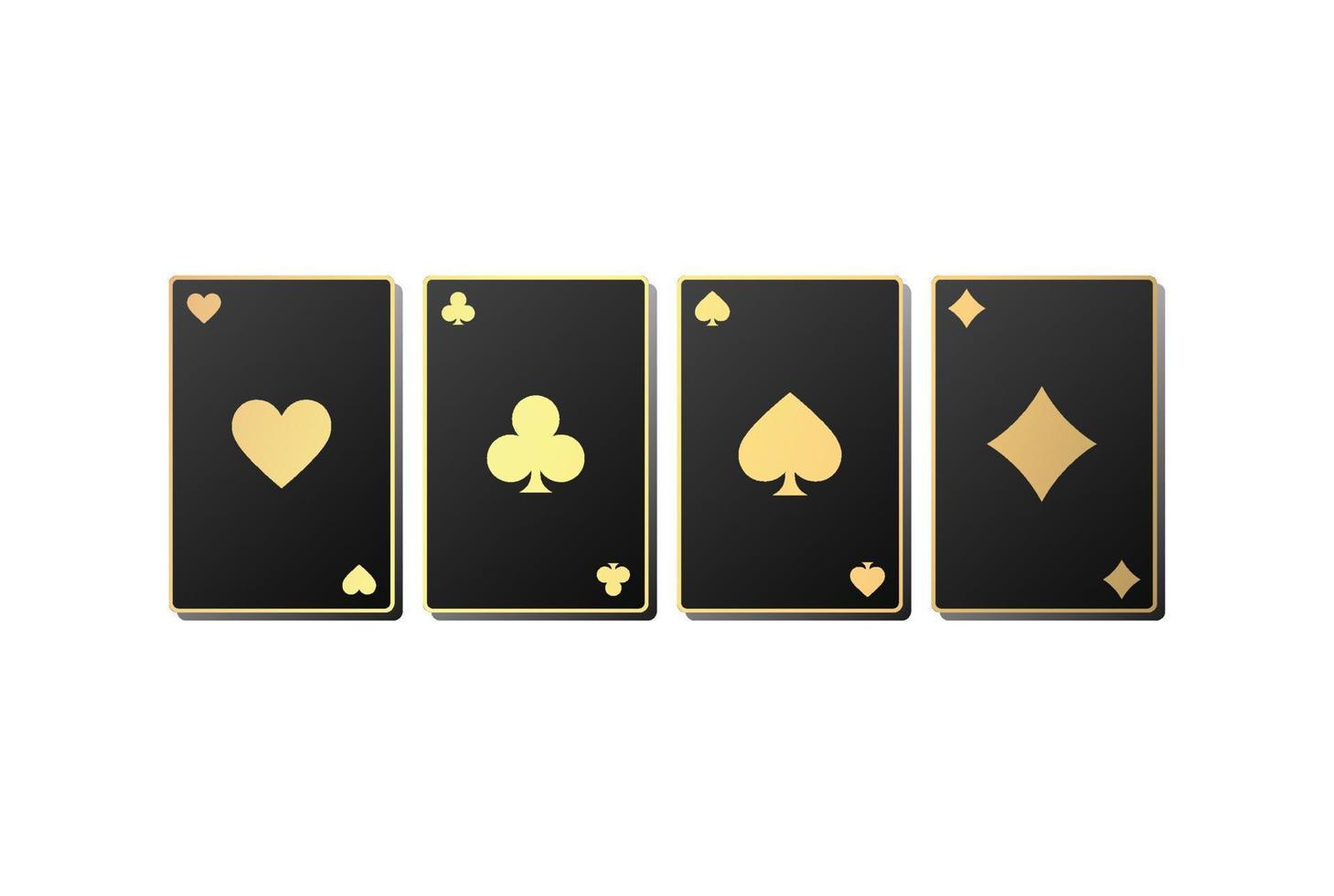 elegant luxe hart spade diamant club poker kaarten illustratie vector