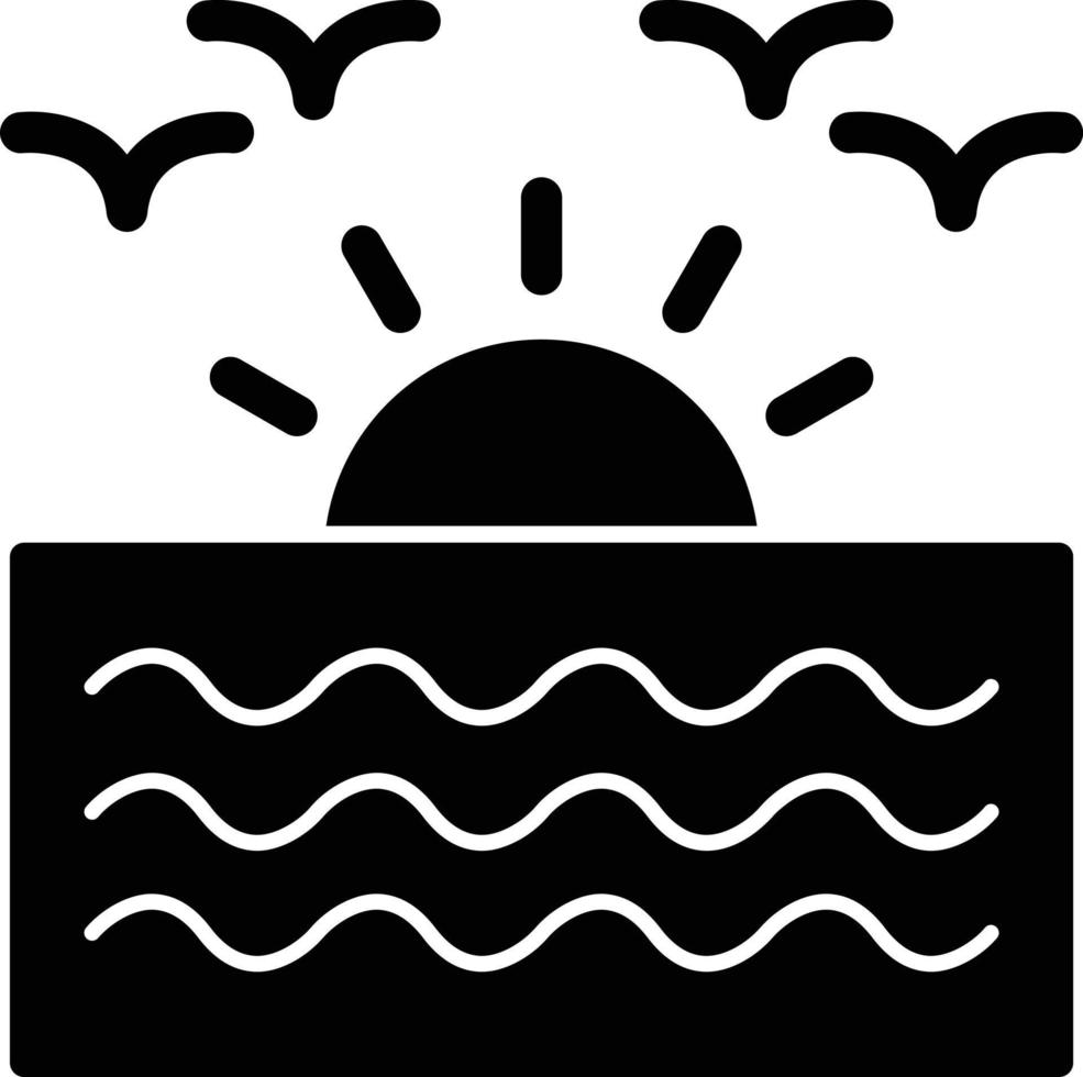 zonsopkomst glyph icoon vector