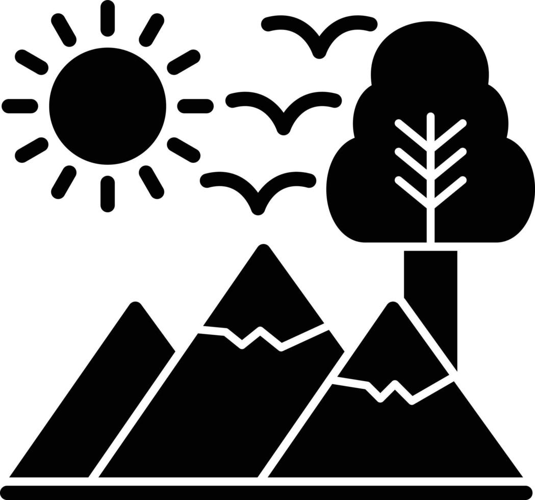 avontuur glyph icoon vector