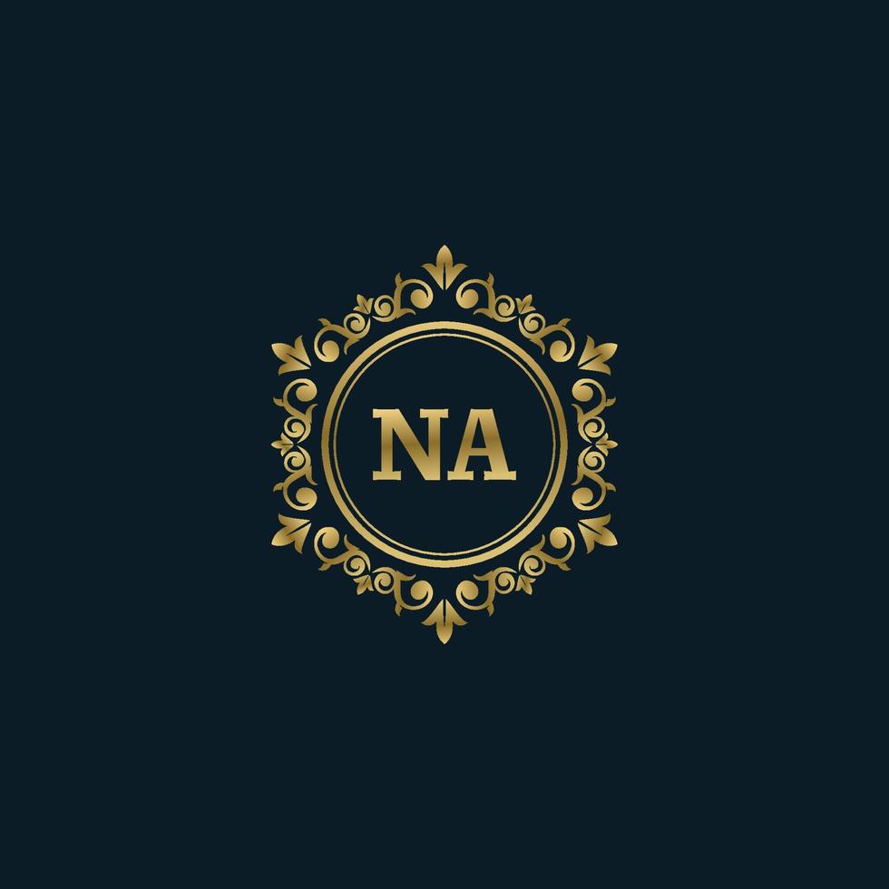 brief na logo met luxe goud sjabloon. elegantie logo vector sjabloon.