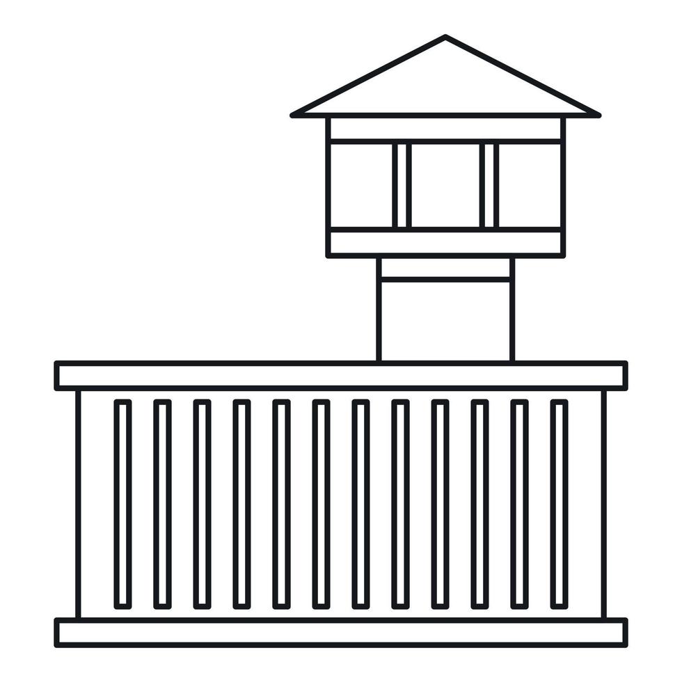 gevangenis toren icoon, schets stijl vector