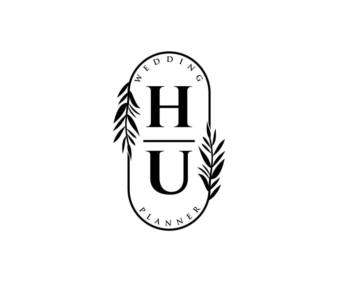 hoezo initialen brief bruiloft monogram logos verzameling, hand- getrokken modern minimalistisch en bloemen Sjablonen voor uitnodiging kaarten, opslaan de datum, elegant identiteit voor restaurant, boetiek, cafe in vector