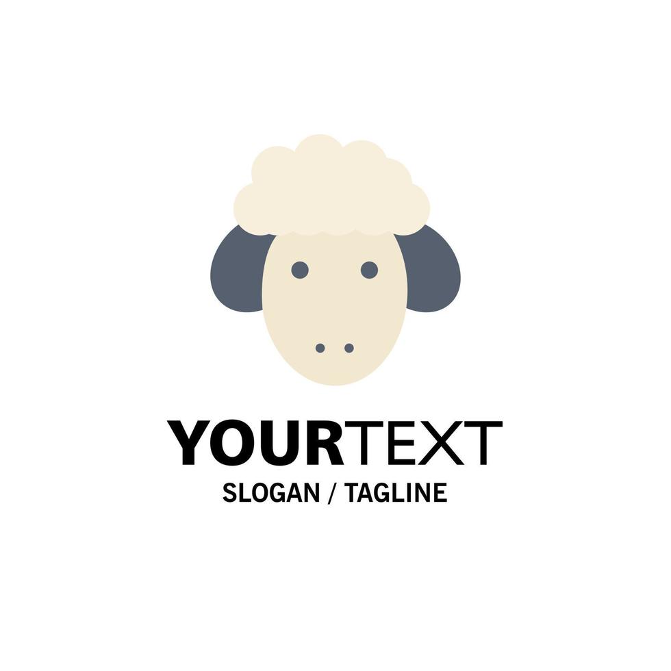 Pasen lam schapen voorjaar bedrijf logo sjabloon vlak kleur vector