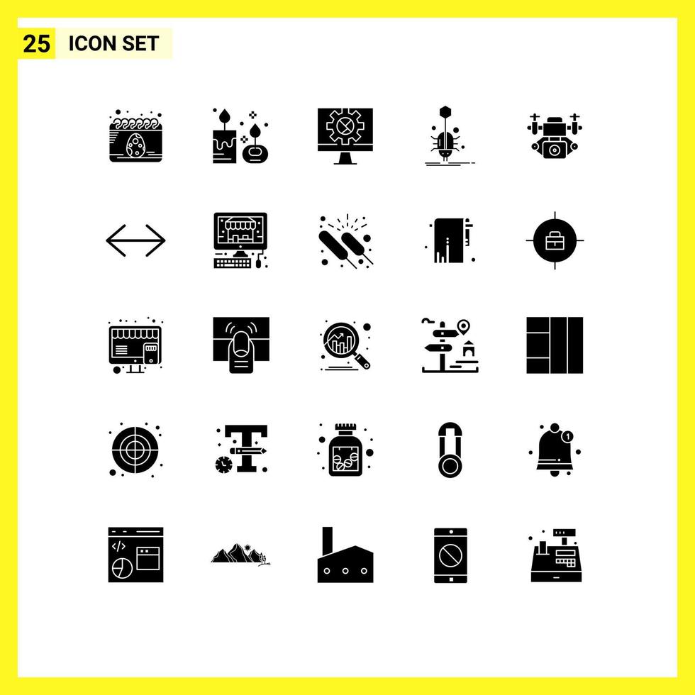 25 creatief pictogrammen modern tekens en symbolen van web spin lamp insect instelling bewerkbare vector ontwerp elementen