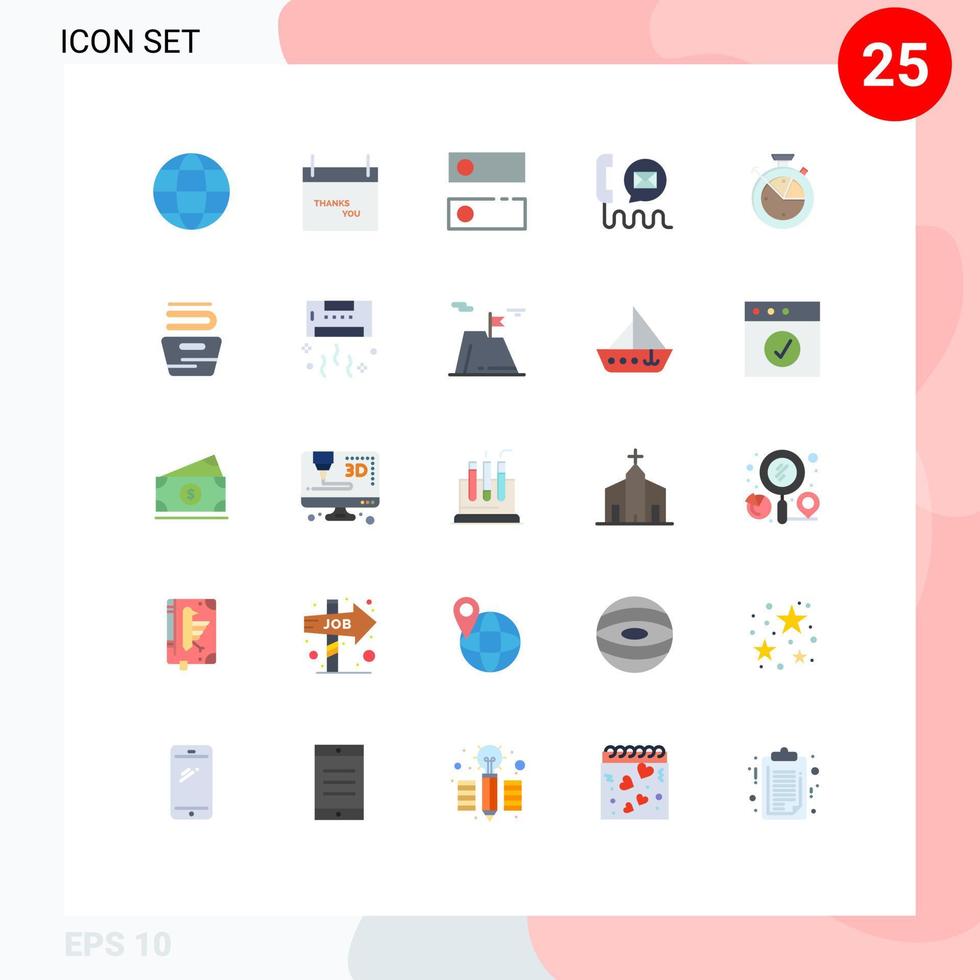 25 thematisch vector vlak kleuren en bewerkbare symbolen van meten helpen dns e-mail communicatie bewerkbare vector ontwerp elementen
