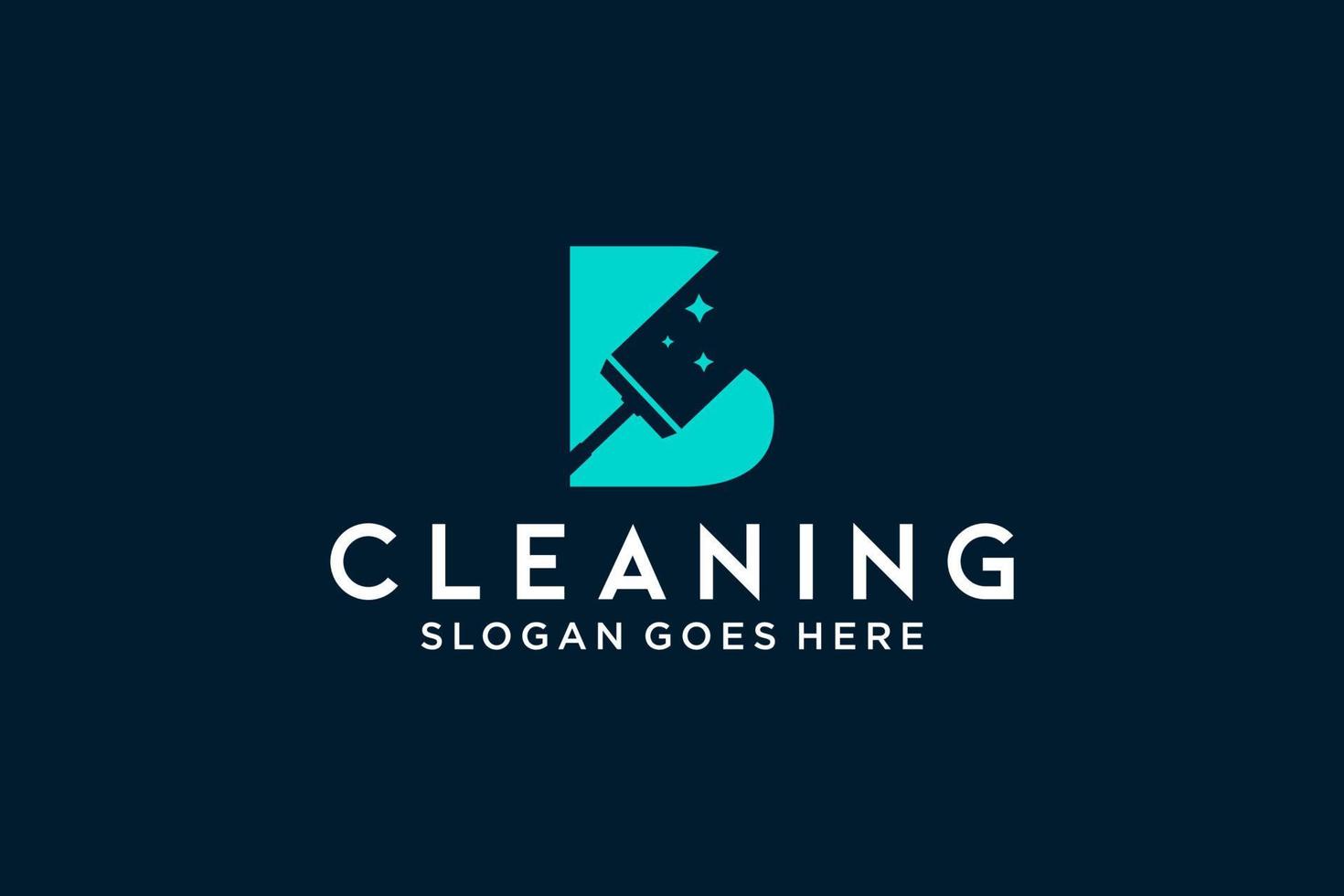 brief b voor schoonmaak schoon onderhoud onderhoud voor auto detaillering, huizen logo icoon vector sjabloon.