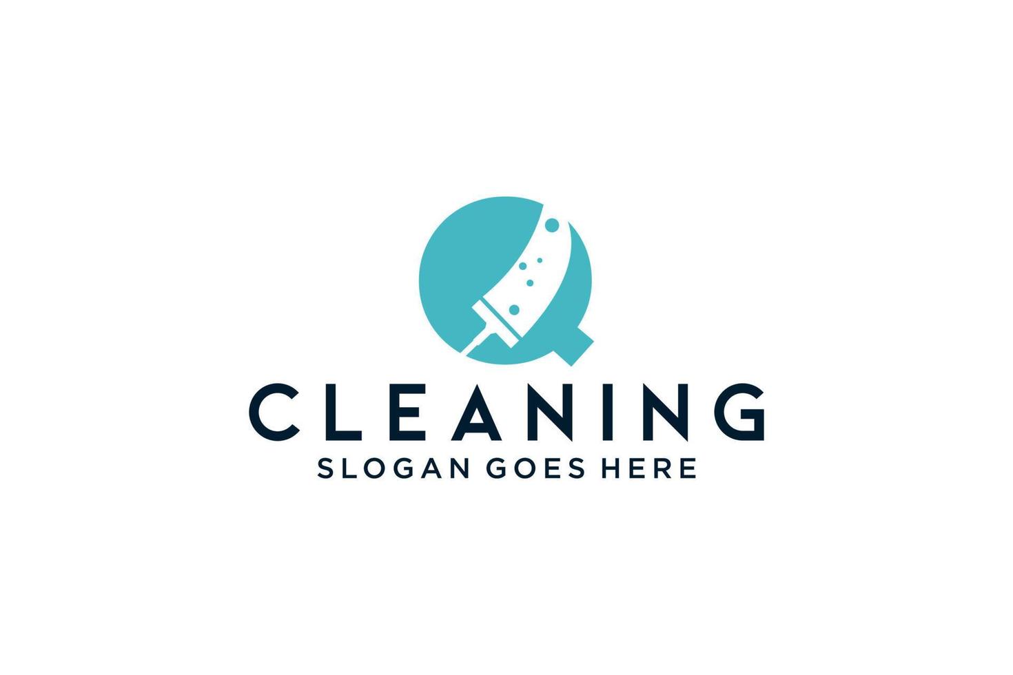 brief q voor schoonmaak schoon onderhoud onderhoud voor auto detaillering, huizen logo icoon vector sjabloon.