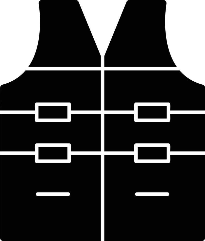 reddingsvest glyph icoon vector