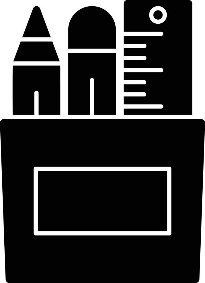 glyph-pictogram voor briefpapier vector