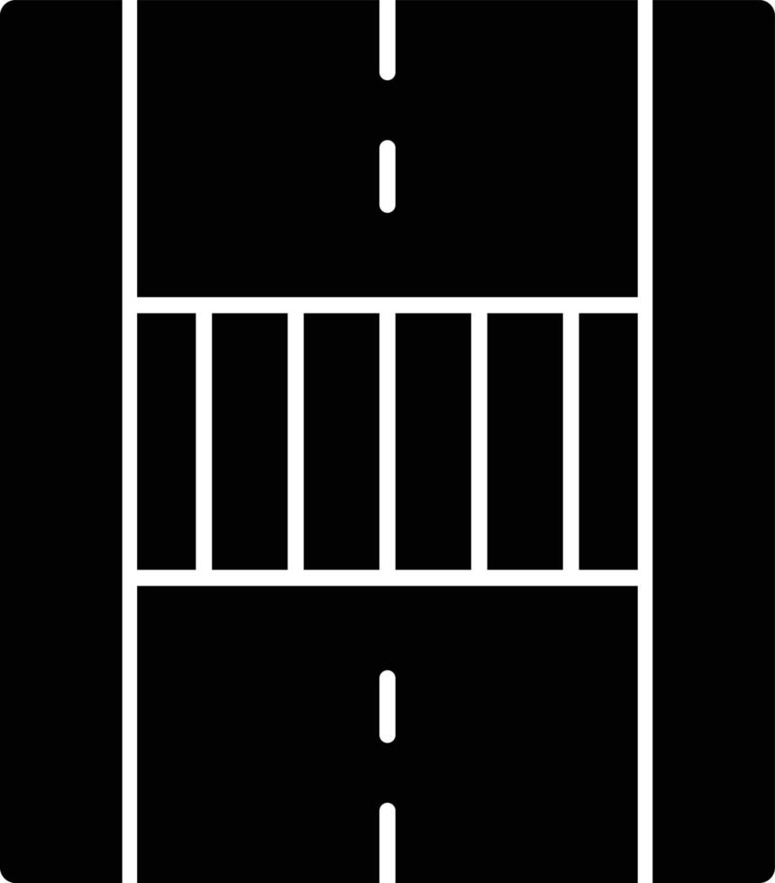 voetganger kruispunt glyph icoon vector