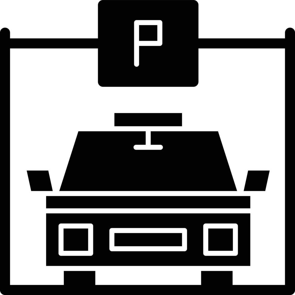 glyph-pictogram parkeren vector