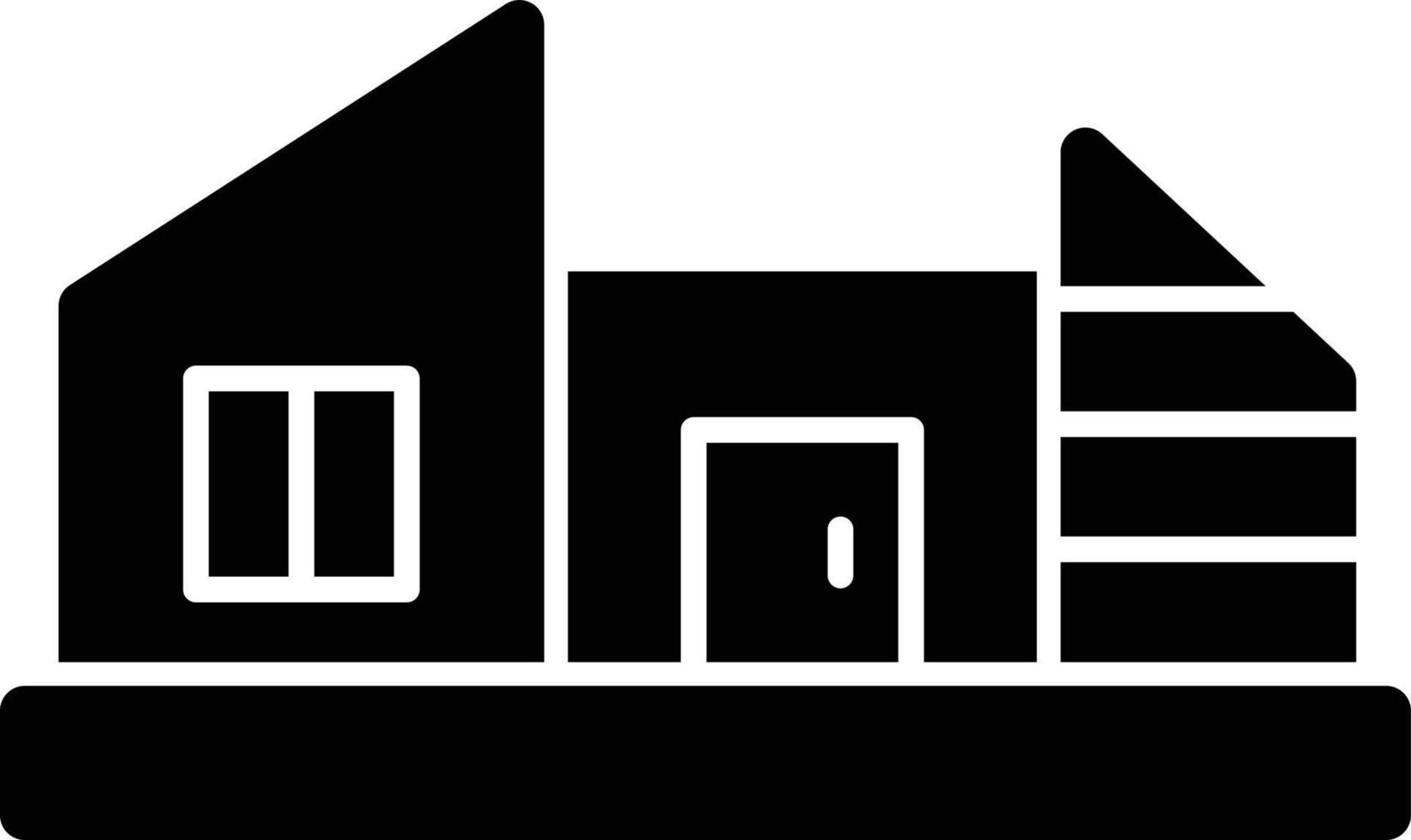 boerderij huis glyph icoon vector