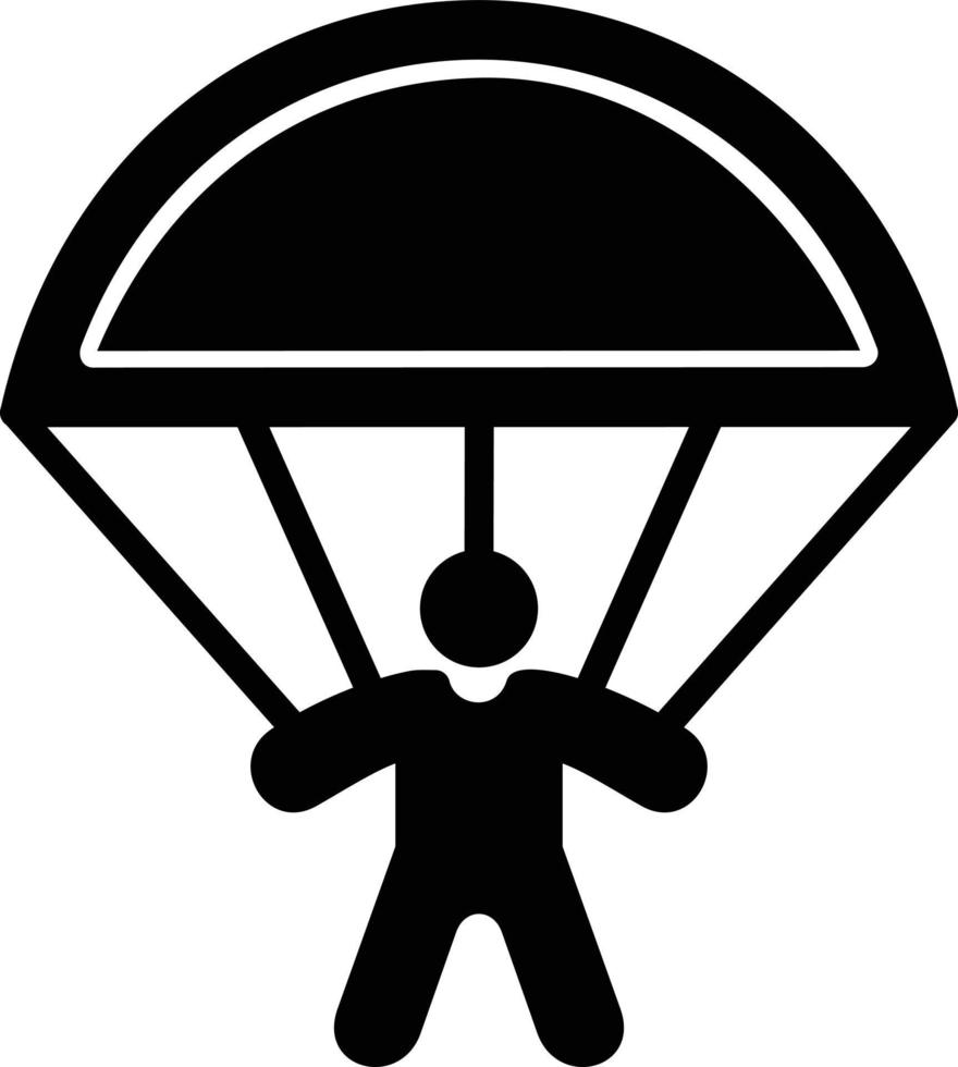 Parachutespringen glyph icoon vector