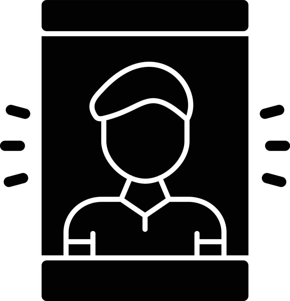 selfie glyph-pictogram vector