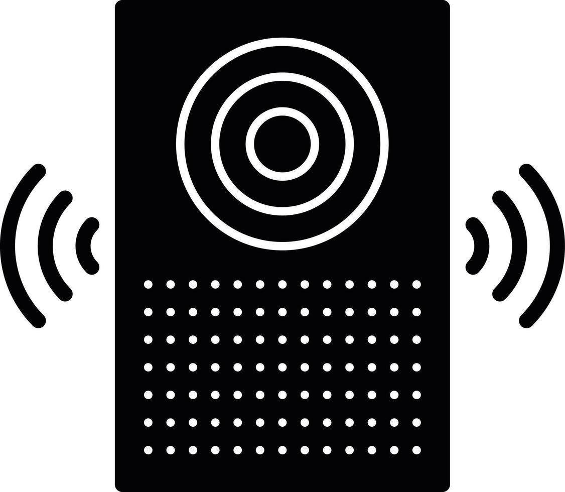 glyph-pictogram voor slimme luidspreker vector