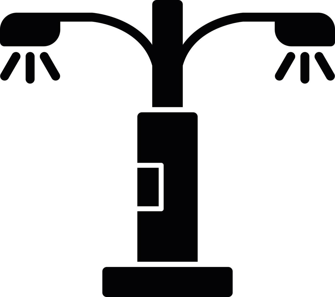 straatlantaarn glyph-pictogram vector