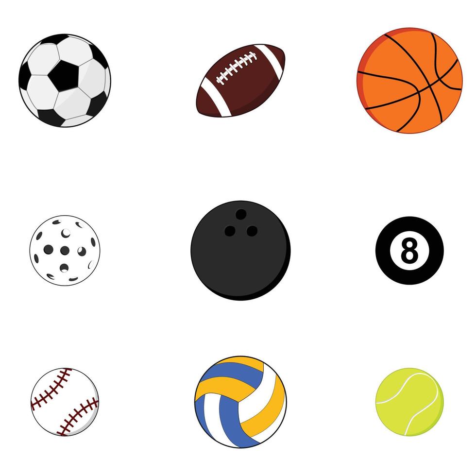 sport ballen Aan wit achtergrond. vector illustratie