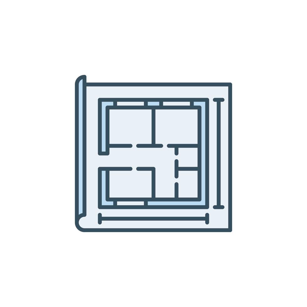 document met huis plan vector concept blauw icoon