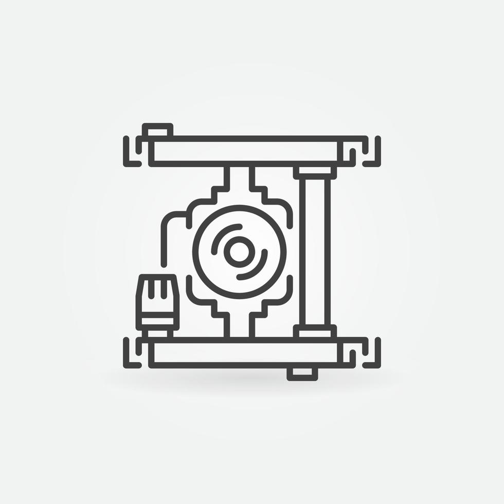 pomp menging eenheid vector concept icoon in schets stijl