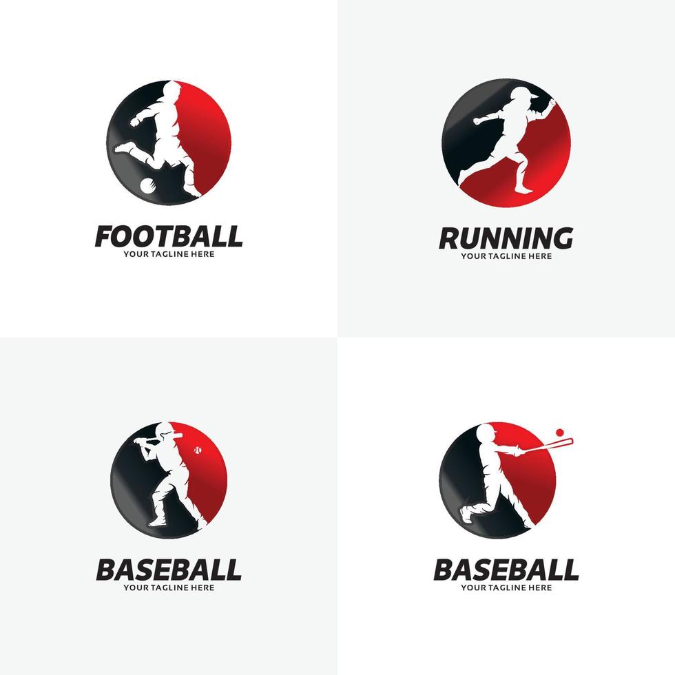 reeks van sport logo ontwerp Sjablonen vector