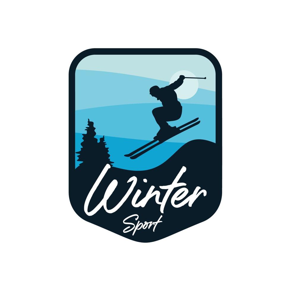 winter sport logo ontwerp sjabloon vector