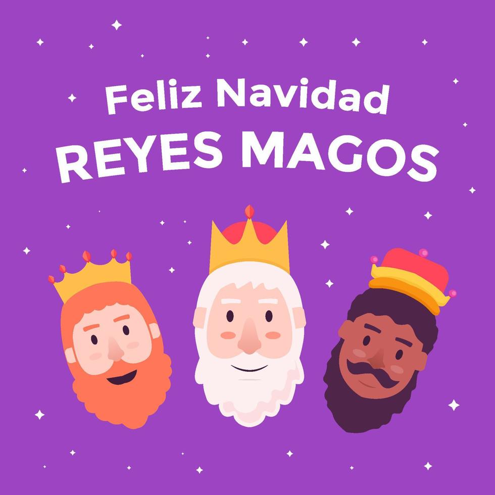 feliz navidad reyes magos illustratie vector