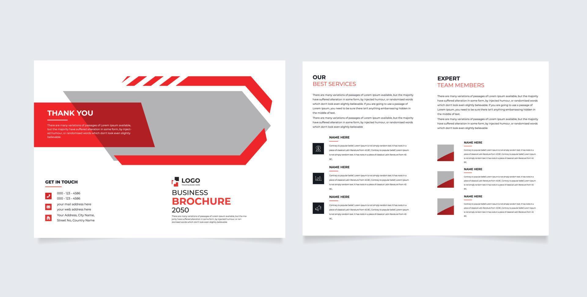 modern brochure sjabloon lay-out, elegant brochure ontwerp, minimalistische bedrijf profiel sjabloon lay-out, 4 Pagina's brochure, jaar- verslag doen van minimaal sjabloon lay-out ontwerp, meerdere pagina's brochure lay-out vector