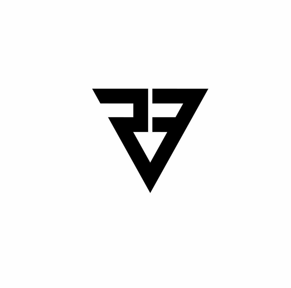 rf vanaf r f eerste brief logo geïsoleerd Aan wit achtergrond vector